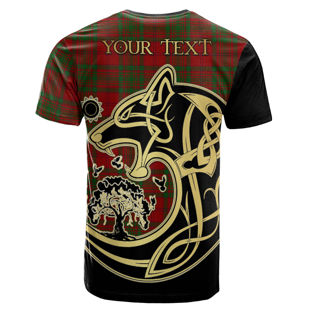 Printivon MacAlister of Glenbarr Crest Celtic Wolf Tartan T Shirt Custom Your Text