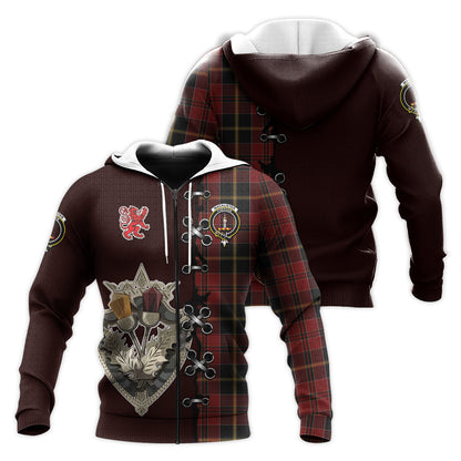 Printivon Macalister Of Skye Tartan Hoodie Lion Rampant And Celtic Thistle Style