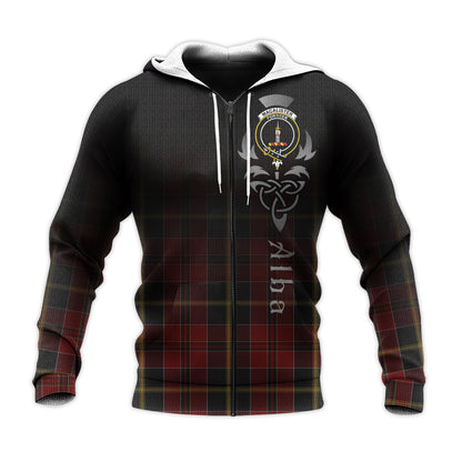 Printivon Macalister Of Skye Tartan Crest Alba Celtic Hoodie