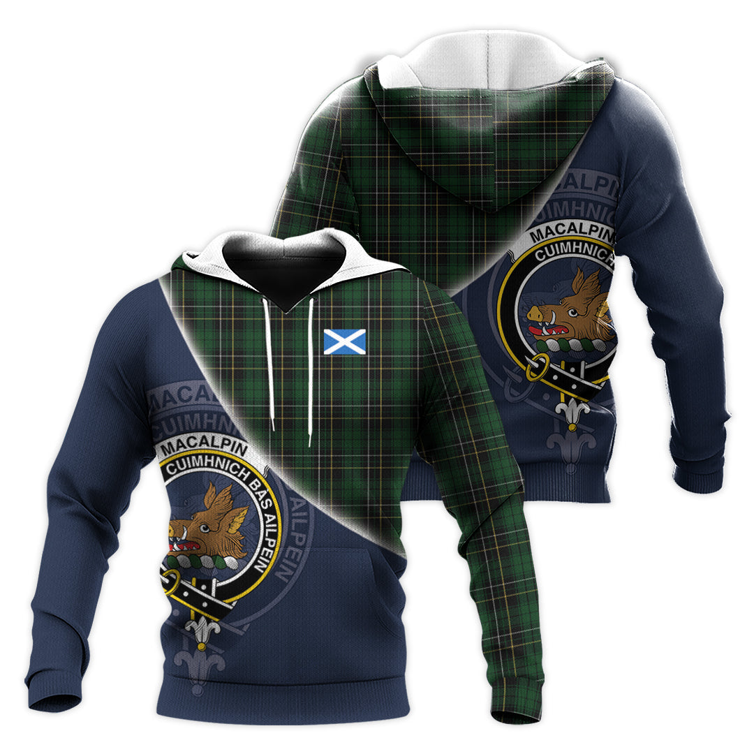 Printivon Macalpin Tartan Scottish Crest Hoodie