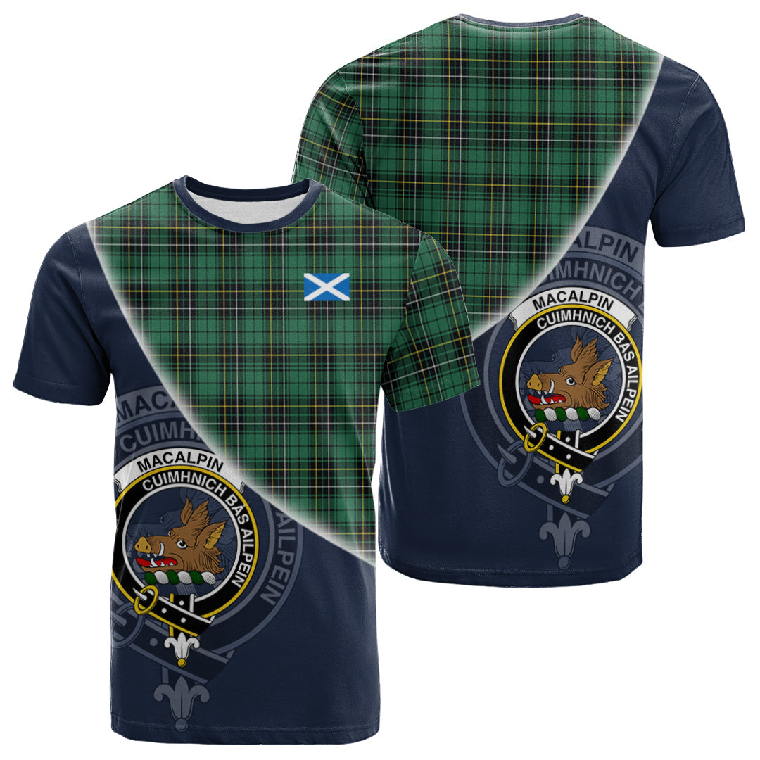Printivon MacAlpin Ancient Tartan Scottish Crest T Shirt