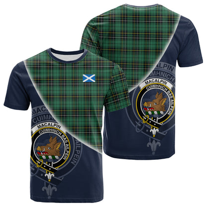 Printivon MacAlpin Ancient Tartan Scottish Crest T Shirt
