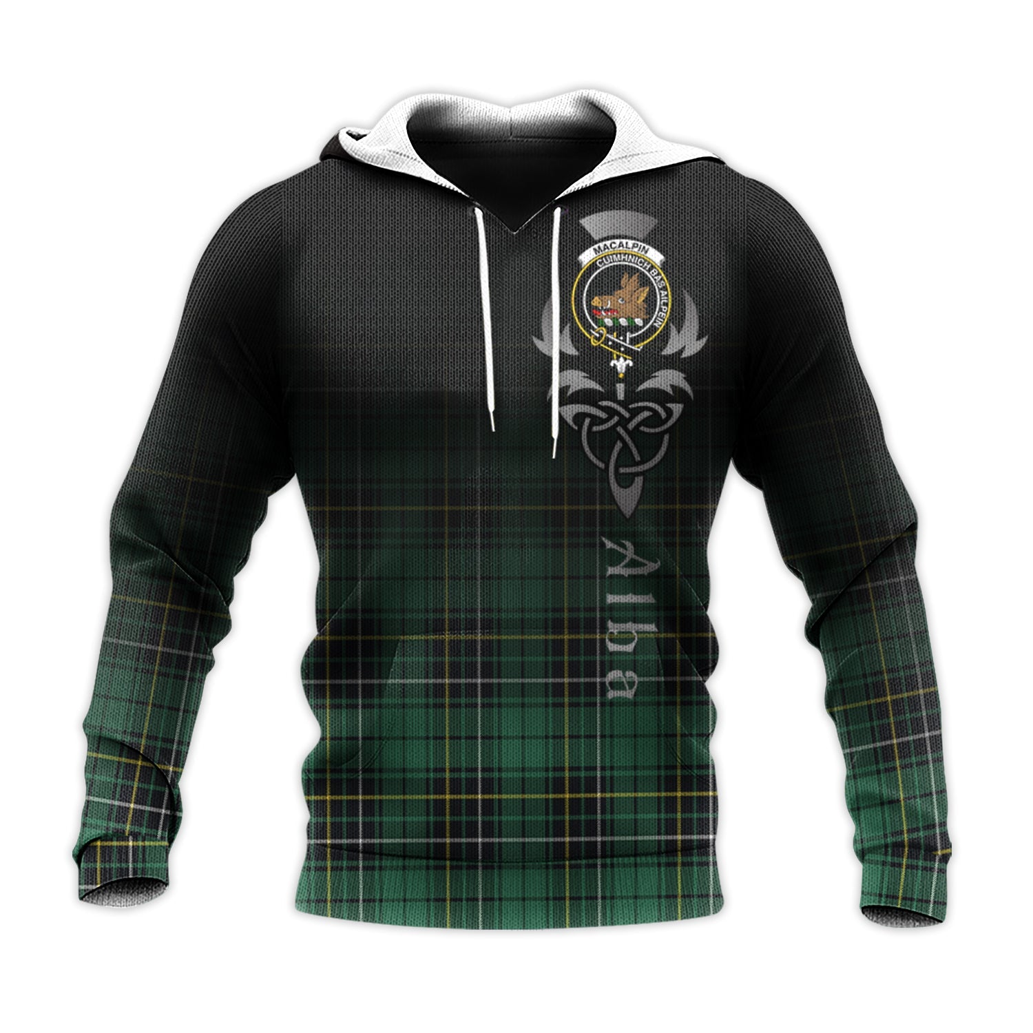 Printivon Macalpin Ancient Tartan Crest Alba Celtic Hoodie