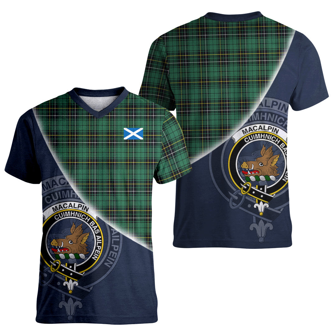 Printivon MacAlpin Ancient Tartan Scottish Crest T Shirt