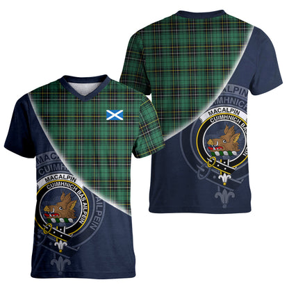Printivon MacAlpin Ancient Tartan Scottish Crest T Shirt