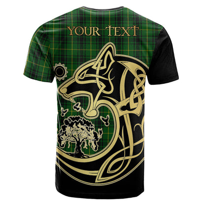 Printivon MacArthur Crest Celtic Wolf Tartan T Shirt Custom Your Text