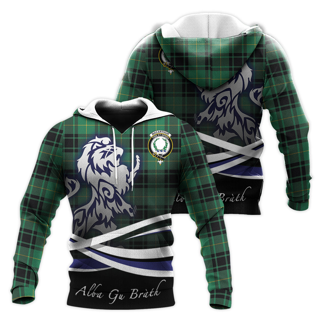 Printivon Macarthur Ancient Tartan Scottish Lion Hoodie