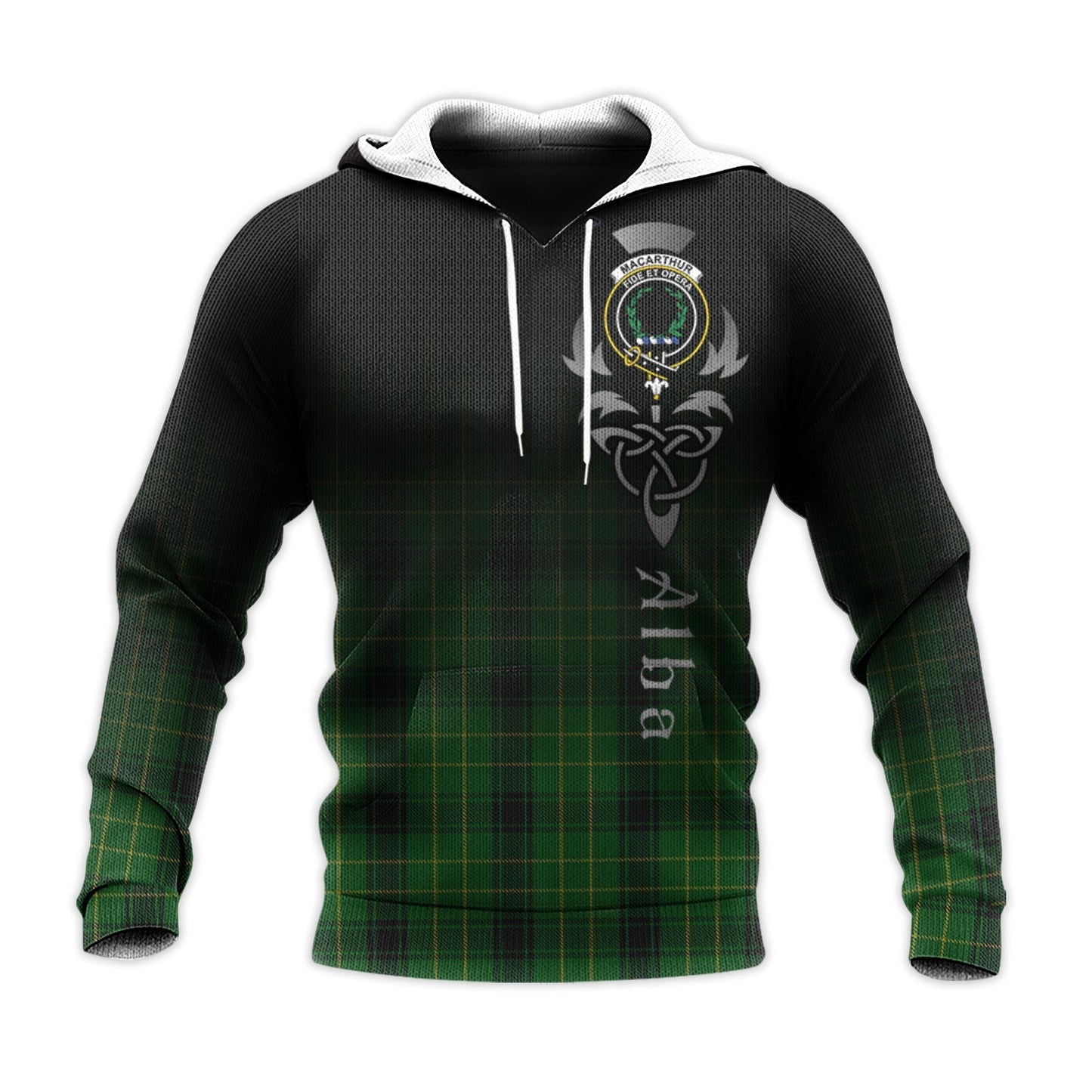 Printivon Macarthur Highland Tartan Crest Alba Celtic Hoodie