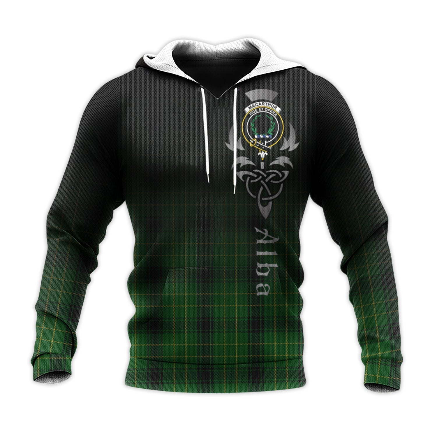 Printivon Macarthur Highland Tartan Crest Alba Celtic Hoodie