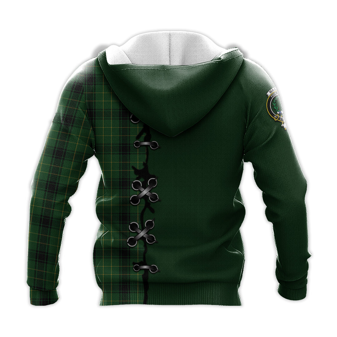 Printivon Macarthur Highland Tartan Hoodie Lion Rampant And Celtic Thistle Style