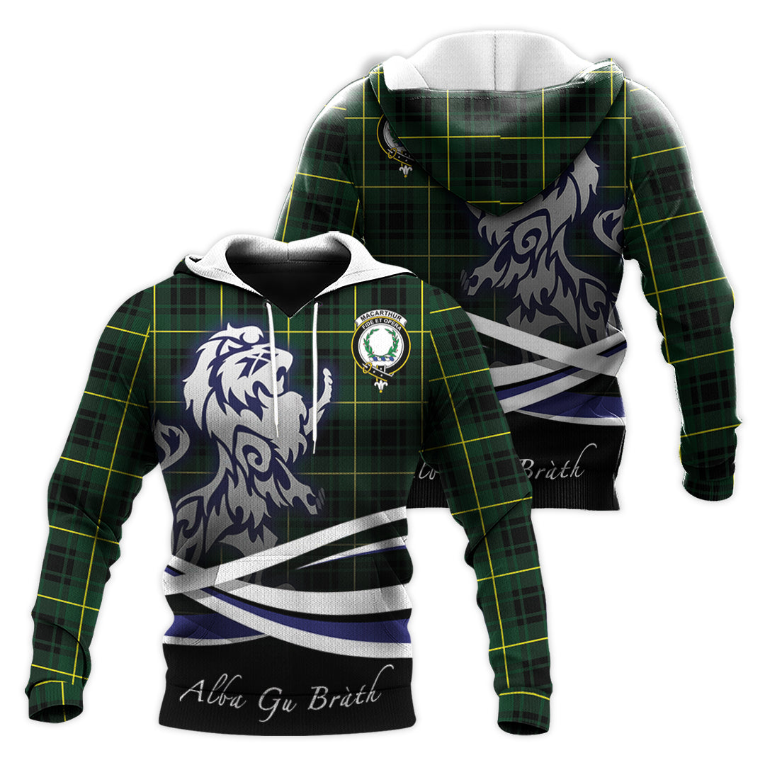 Printivon Macarthur Modern Tartan Scottish Lion Hoodie