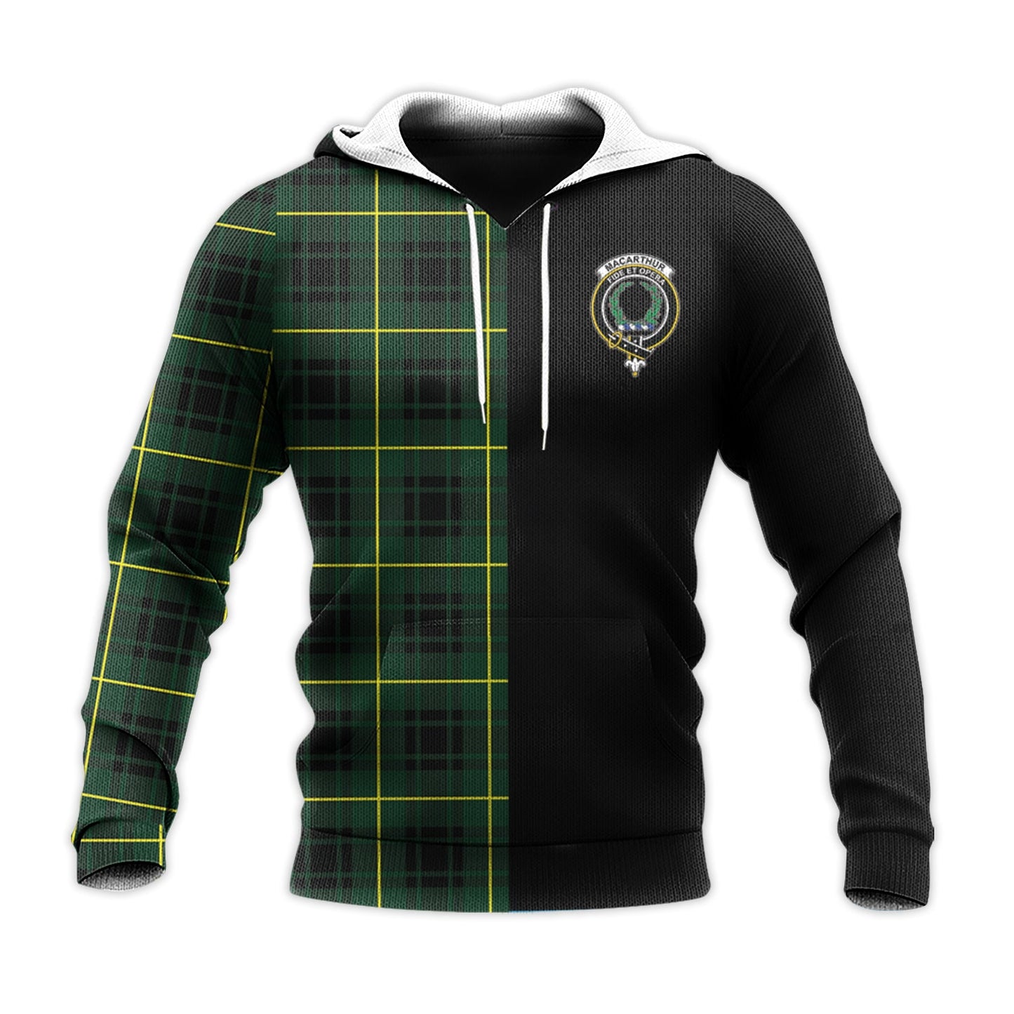 Printivon Macarthur Modern Tartan Personalize Half Hoodie