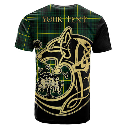 Printivon MacArthur Modern Crest Celtic Wolf Tartan T Shirt Custom Your Text