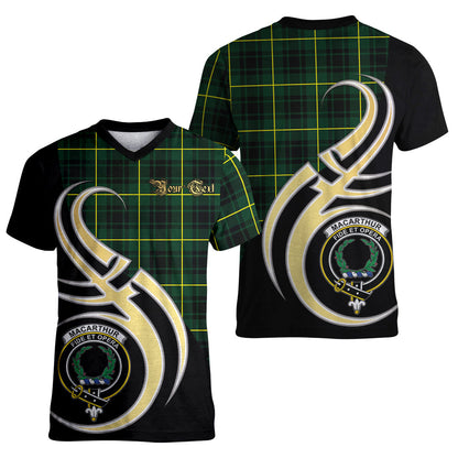 Printivon MacArthur Modern Tartan Crest Believe In Me T Shirt