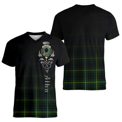 Printivon MacArthur Modern Tartan Crest Alba Celtic T Shirt