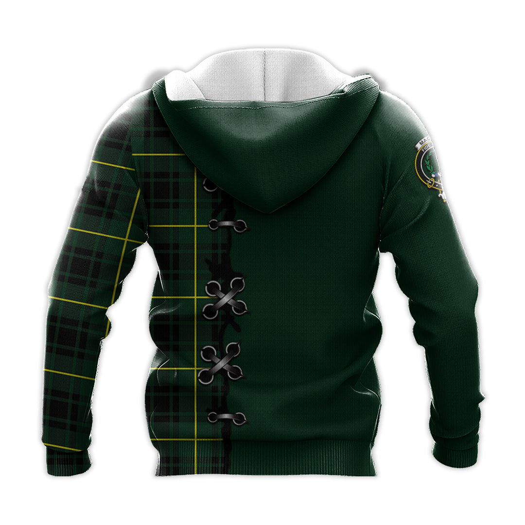 Printivon Macarthur Modern Tartan Hoodie Lion Rampant And Celtic Thistle Style