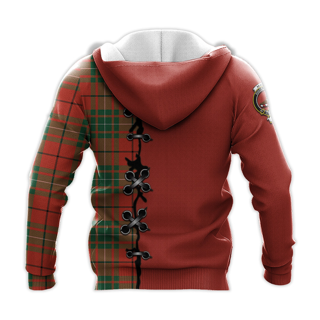 Printivon Macaulay Ancient Tartan Hoodie Lion Rampant And Celtic Thistle Style