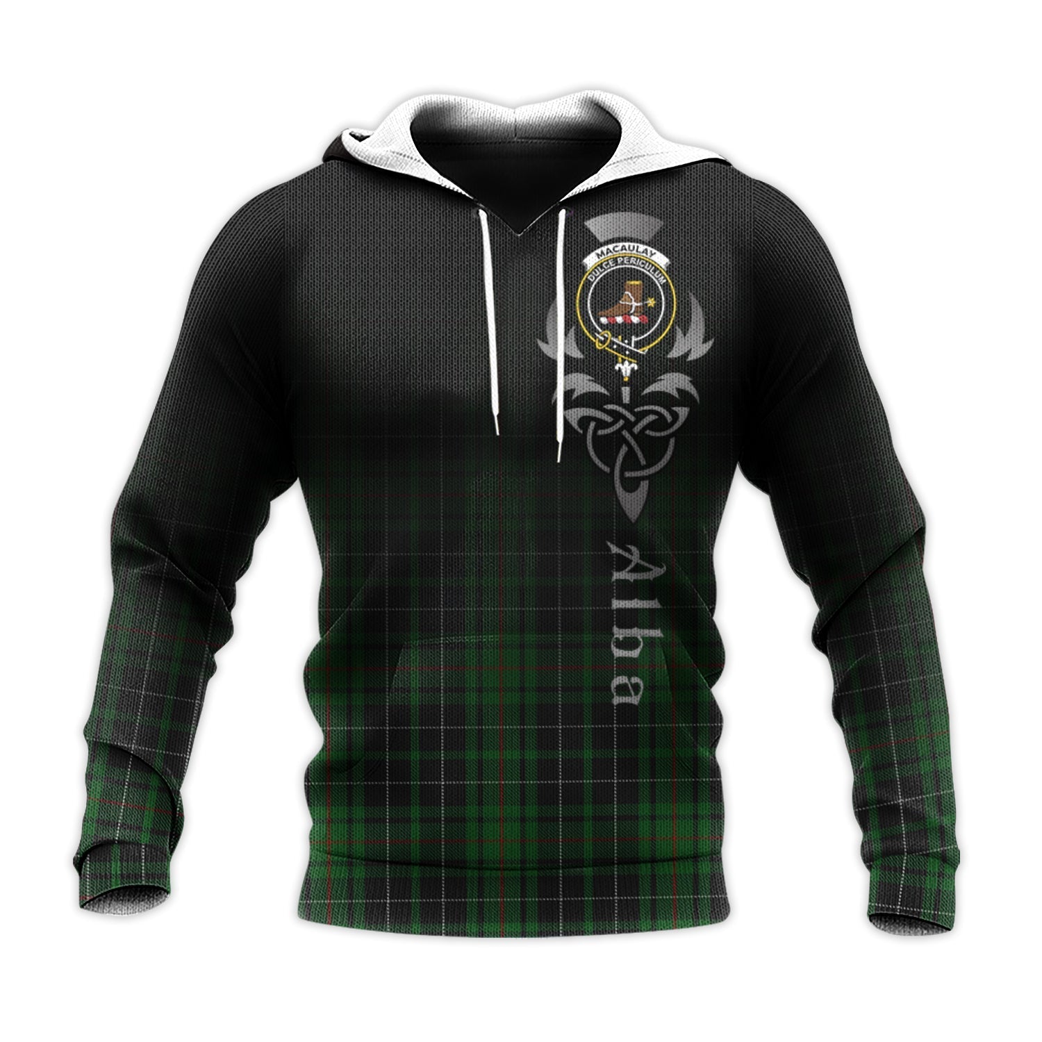 Printivon Macaulay Hunting Tartan Crest Alba Celtic Hoodie