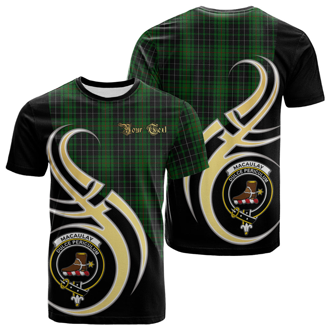 Printivon MacAulay Hunting Tartan Crest Believe In Me T Shirt
