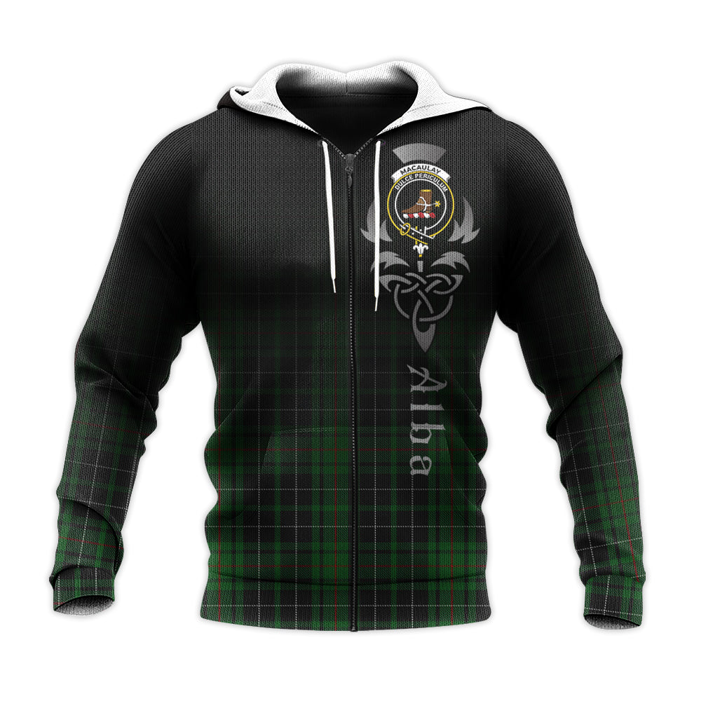 Printivon Macaulay Hunting Tartan Crest Alba Celtic Hoodie