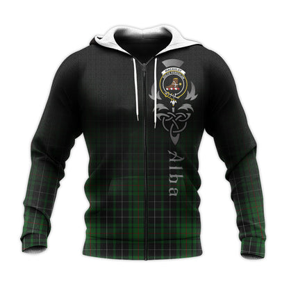 Printivon Macaulay Hunting Tartan Crest Alba Celtic Hoodie