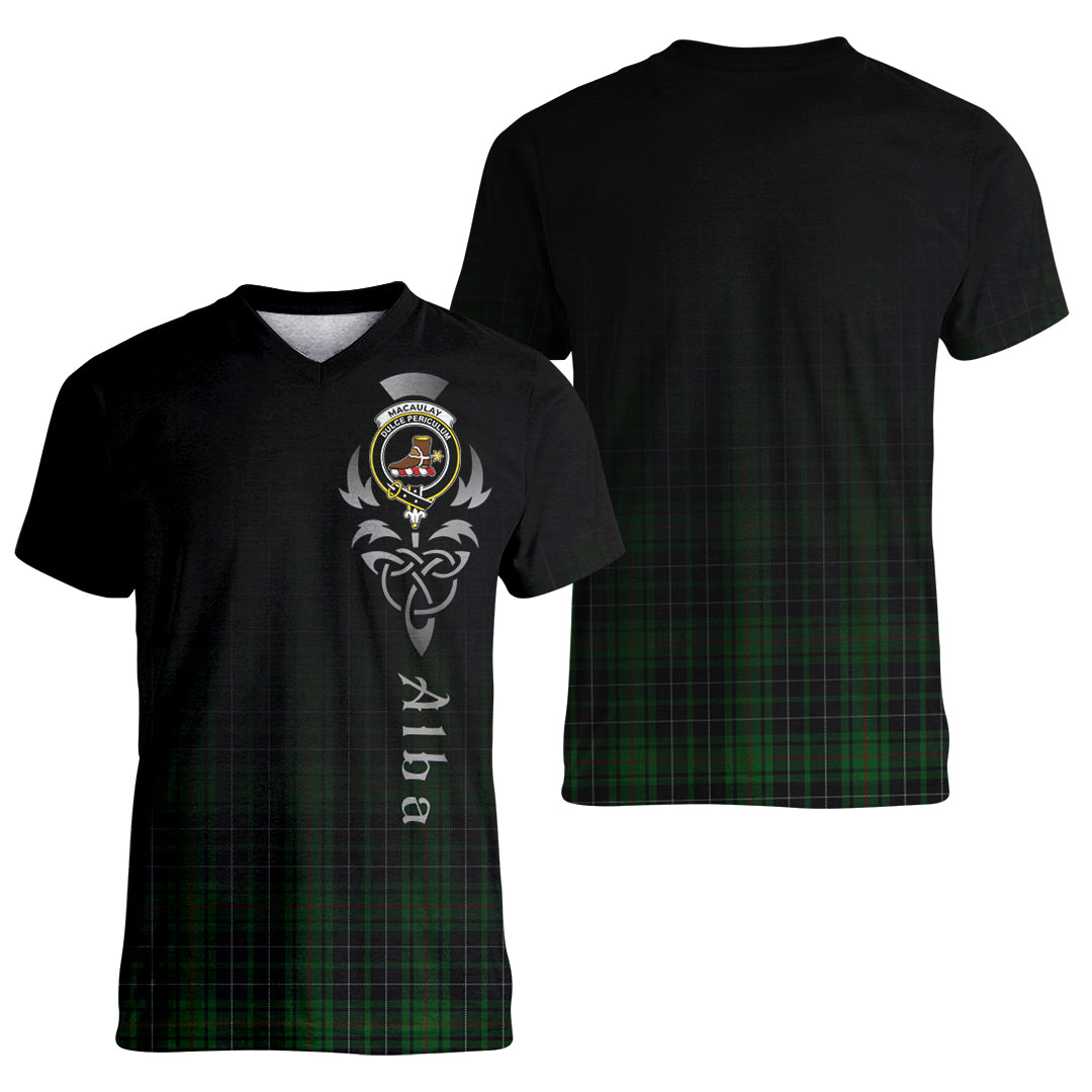 Printivon MacAulay Hunting Tartan Crest Alba Celtic T Shirt
