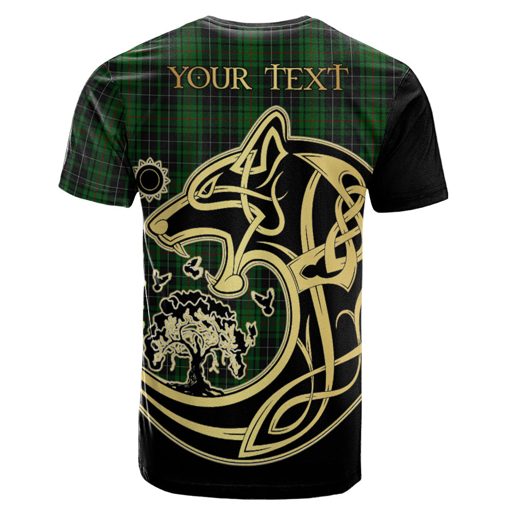 Printivon MacAulay Hunting Crest Celtic Wolf Tartan T Shirt Custom Your Text
