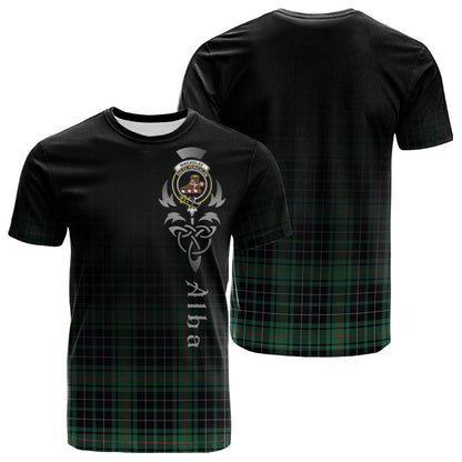 Printivon MacAulay Hunting Ancient Tartan Crest Alba Celtic T Shirt