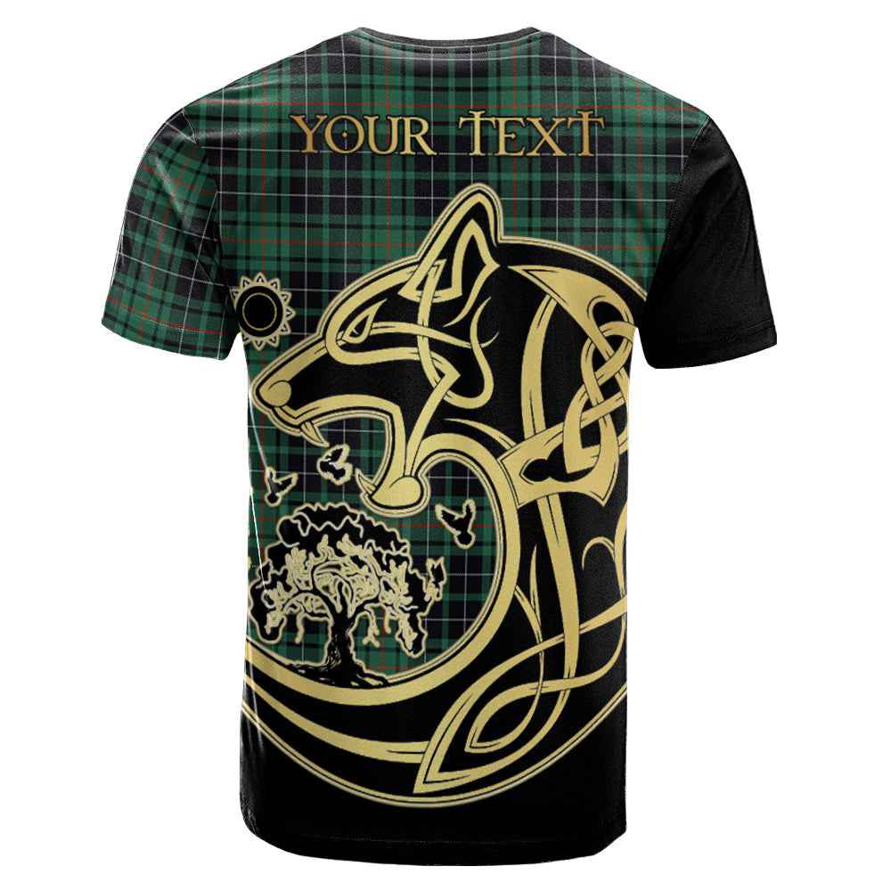 Printivon MacAulay Hunting Ancient Crest Celtic Wolf Tartan T Shirt Custom Your Text