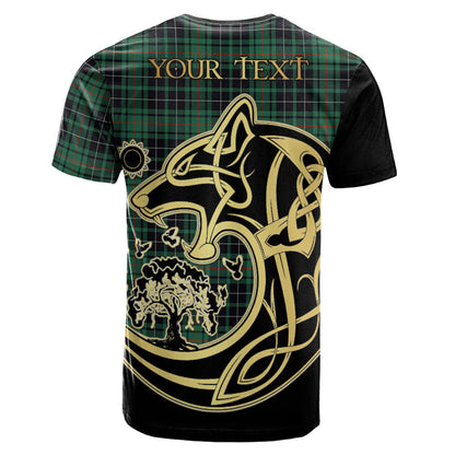 Printivon MacAulay Hunting Ancient Crest Celtic Wolf Tartan T Shirt Custom Your Text