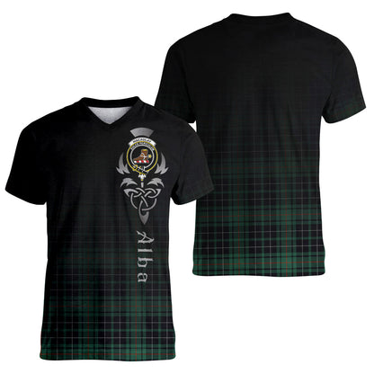 Printivon MacAulay Hunting Ancient Tartan Crest Alba Celtic T Shirt