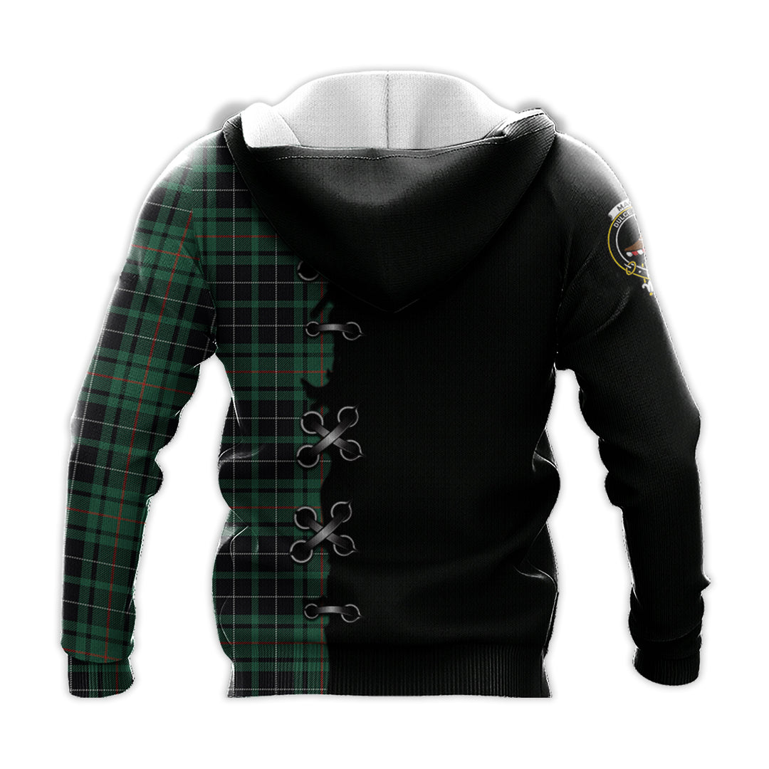 Printivon Macaulay Hunting Ancient Tartan Hoodie Lion Rampant And Celtic Thistle Style