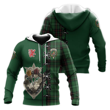 Printivon Macaulay Of Lewis Tartan Hoodie Lion Rampant And Celtic Thistle Style