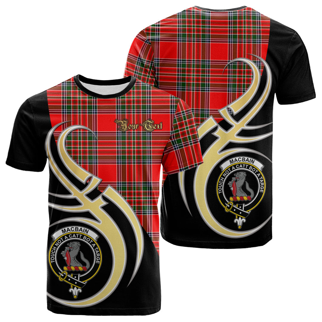 Printivon MacBain Tartan Crest Believe In Me T Shirt