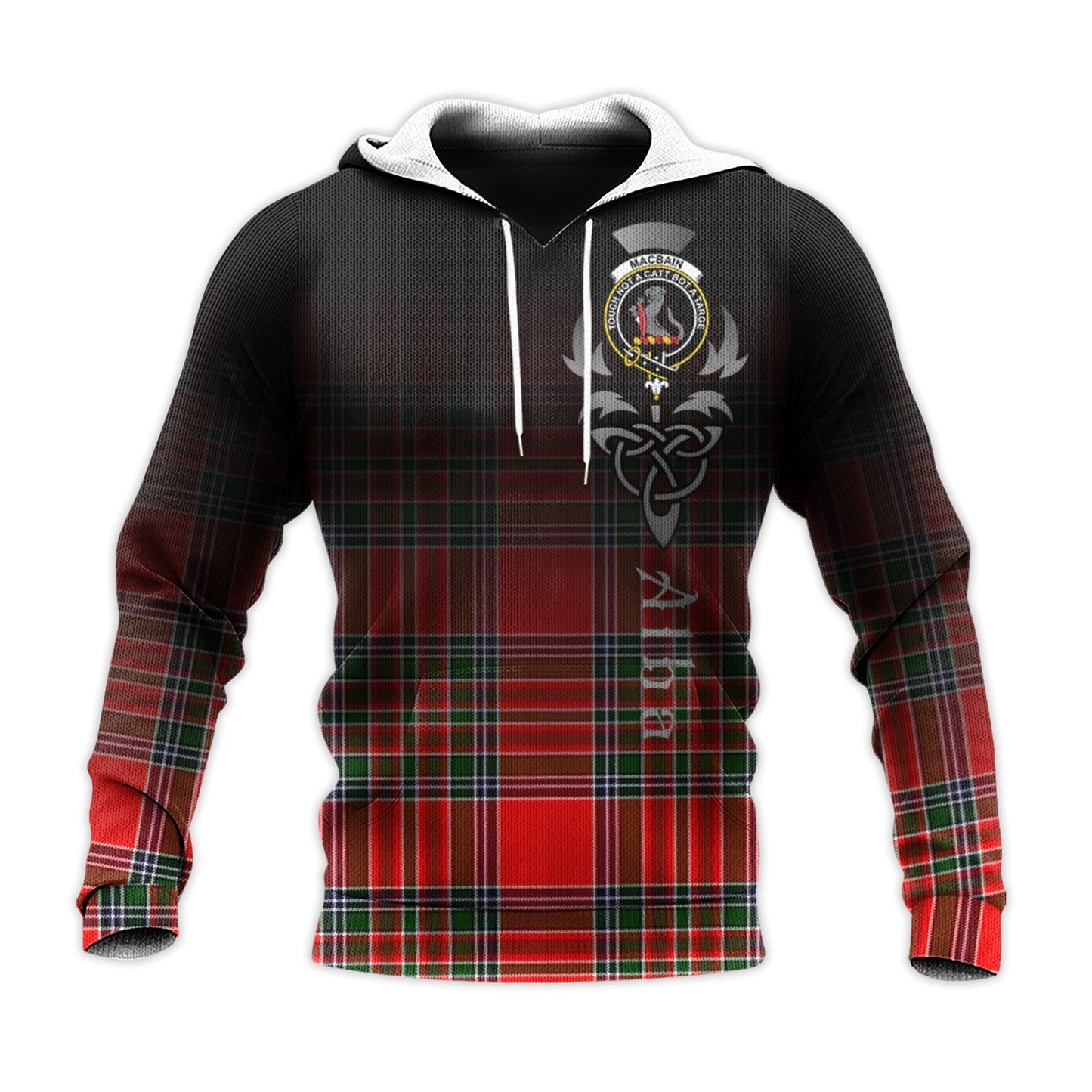 Printivon Macbain Tartan Crest Alba Celtic Hoodie