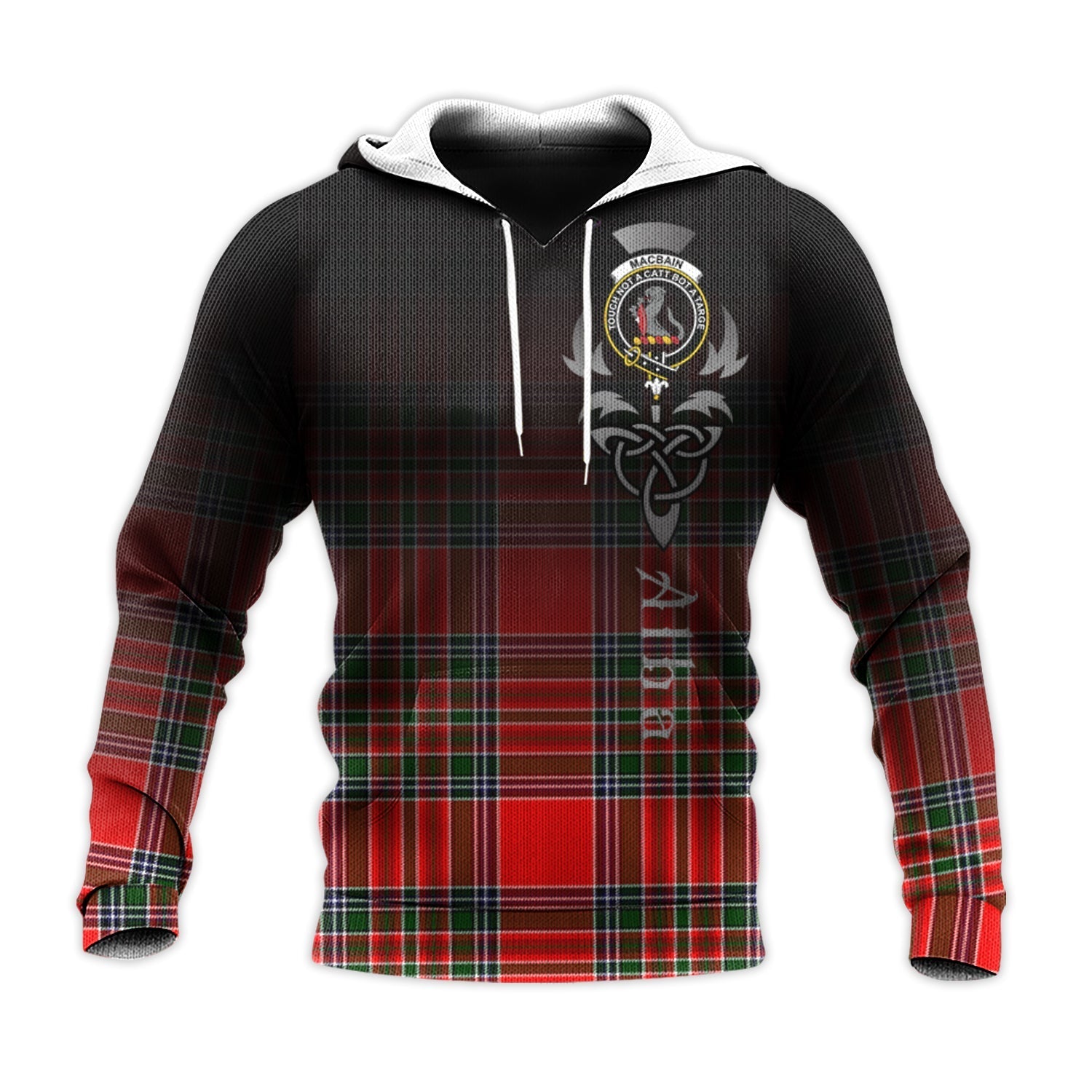 Printivon Macbain Tartan Crest Alba Celtic Hoodie