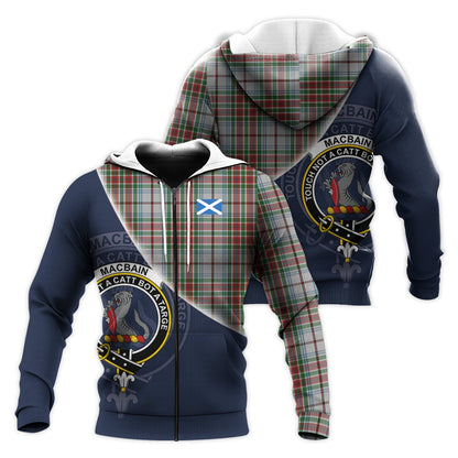 Printivon Macbain Dress Tartan Scottish Crest Hoodie