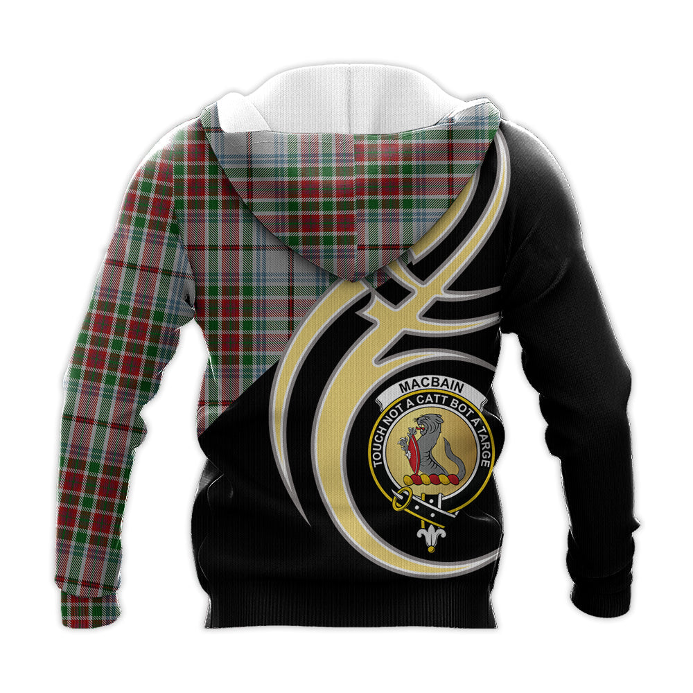 Printivon Macbain Dress Clan Believe In Me Crest Tartan Knitted Hoodie Custom Your Text