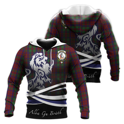 Printivon Macbain Of Tomatin Tartan Scottish Lion Hoodie