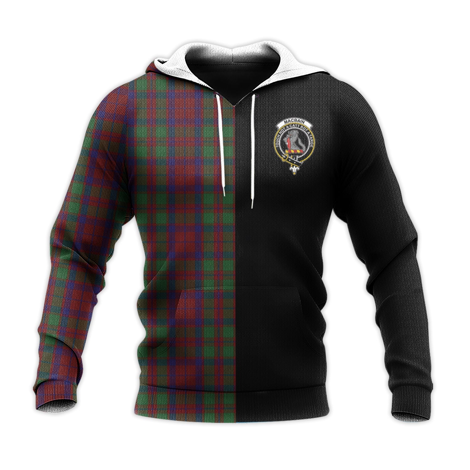Printivon Macbain Of Tomatin Tartan Personalize Half Hoodie
