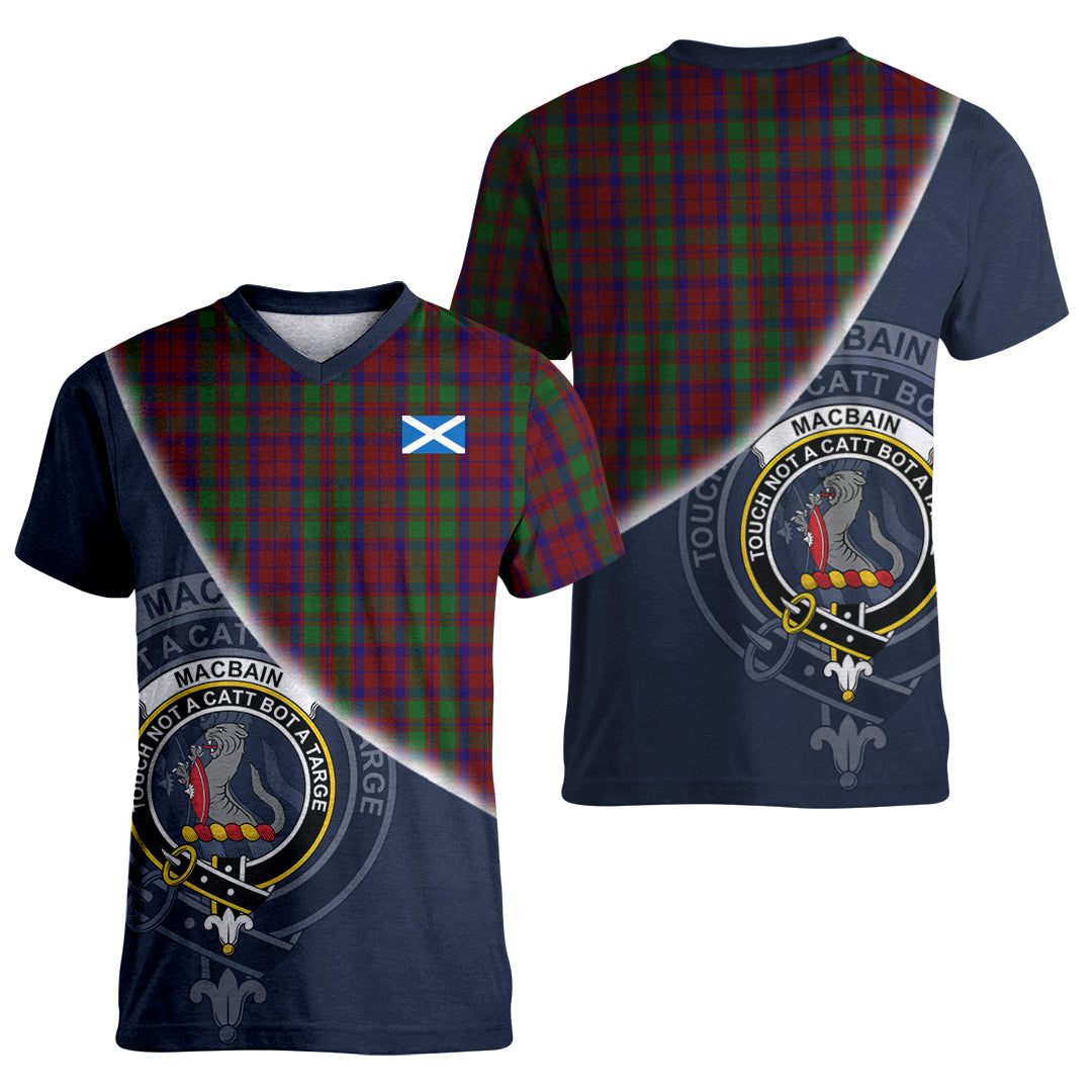 Printivon MacBain of Tomatin Tartan Scottish Crest T Shirt