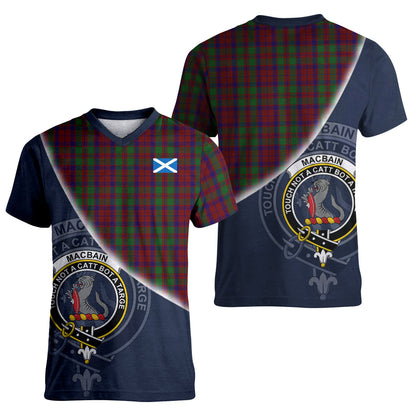 Printivon MacBain of Tomatin Tartan Scottish Crest T Shirt