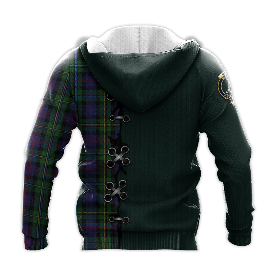 Printivon Maccallum Tartan Hoodie Lion Rampant And Celtic Thistle Style