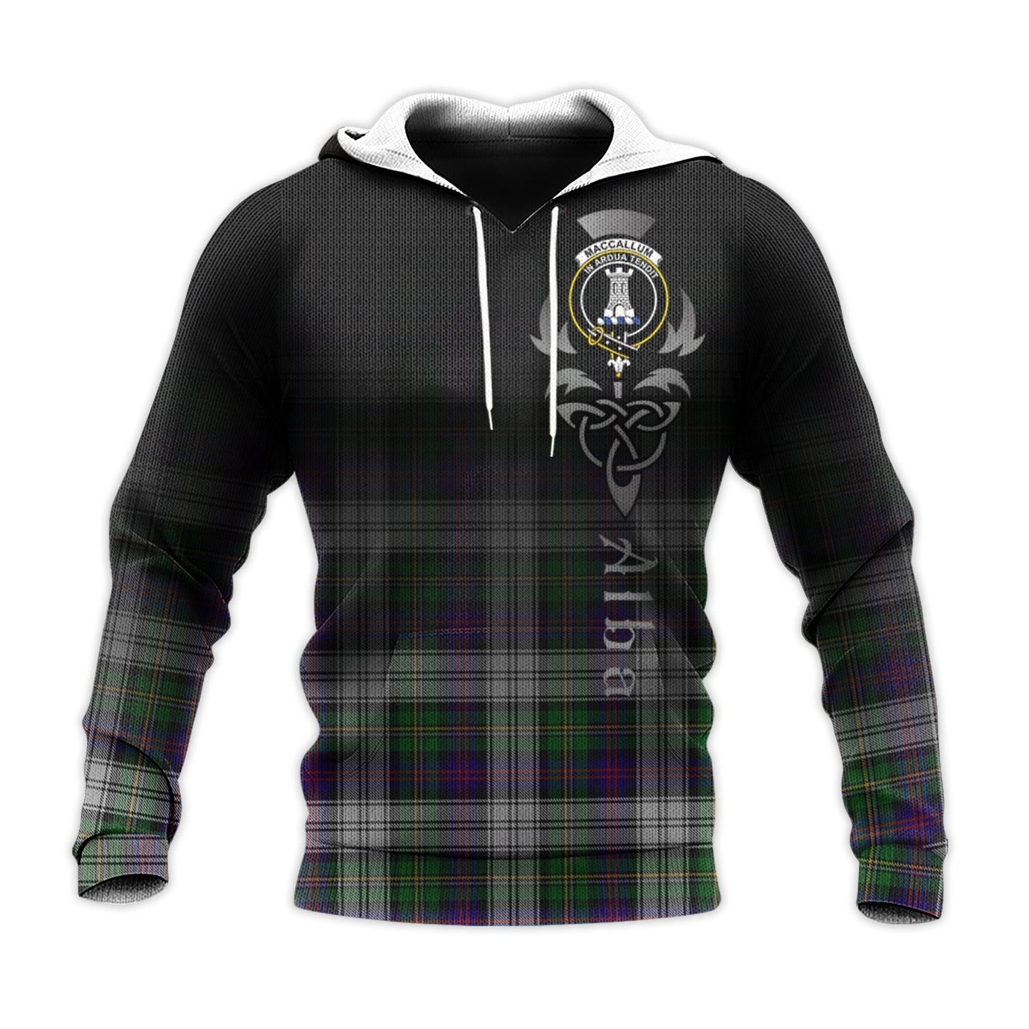 Printivon Maccallum Dress Tartan Crest Alba Celtic Hoodie