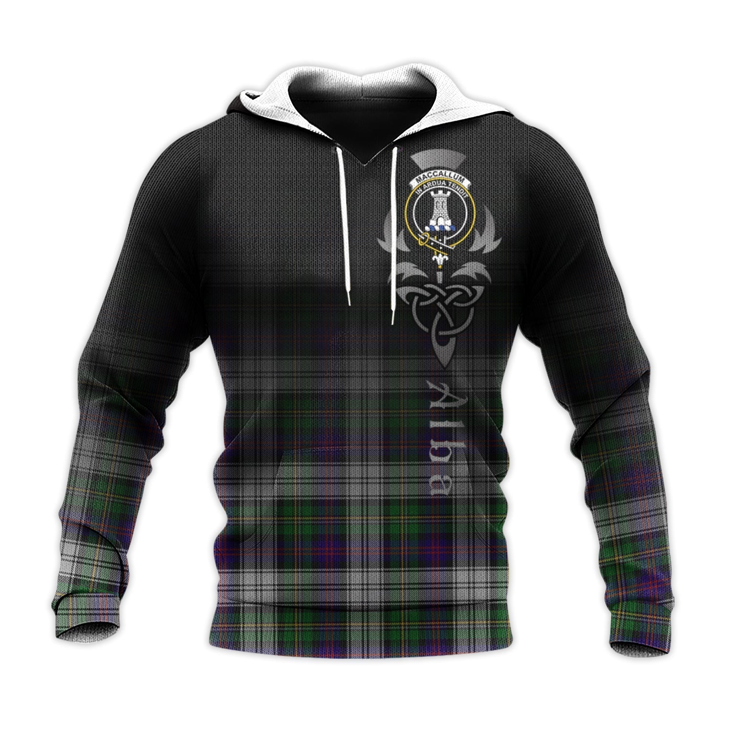 Printivon Maccallum Dress Tartan Crest Alba Celtic Hoodie