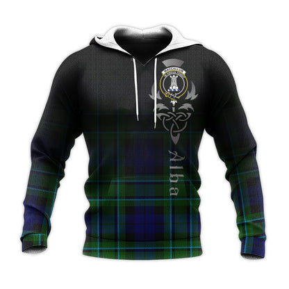 Printivon Maccallum Modern Tartan Crest Alba Celtic Hoodie