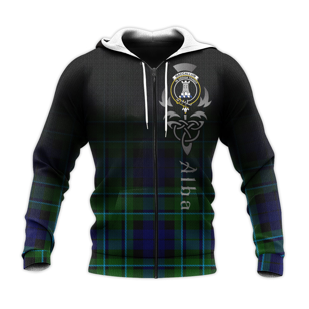 Printivon Maccallum Modern Tartan Crest Alba Celtic Hoodie