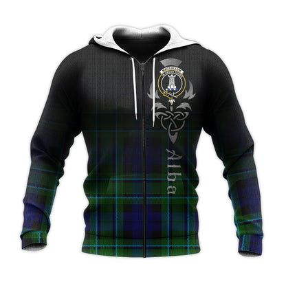 Printivon Maccallum Modern Tartan Crest Alba Celtic Hoodie