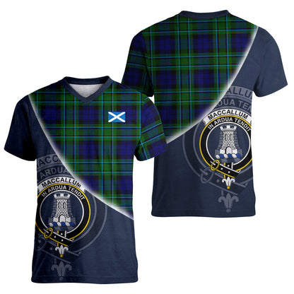 Printivon MacCallum Modern Tartan Scottish Crest T Shirt