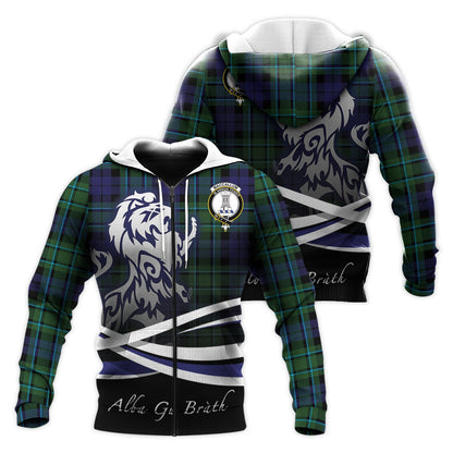 Printivon Maccallum Modern Tartan Scottish Lion Hoodie